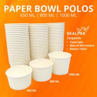Gambar SEALPAK Paper Bowl Mangkok Kertas Tebal Food Grade | ISI 50 Pcs | 650 ml 800 ml 1000 ml | Polos - 650 ml, Tanpa Tutup dari SEALPAK Kota Administrasi Jakarta Pusat 1 Tokopedia