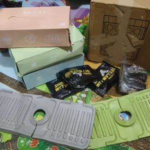 [COD] SK C1009 Faucet Absorbent Mat Sink Splash Guard Alas Pelindung Wastafel Abu Hijau