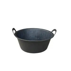 Bak Kuping Hitam Serbaguna Diameter 40 cm Karet Tebal Anti Pecah untuk Air Pasir Batu Bak Bangunan Kuat Fleksibel Tahan Lama