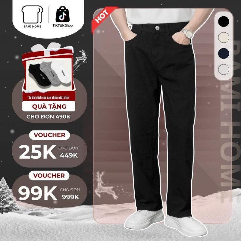 COMBO GIÁ HỜI Quần dài kaki nam CREMA chất vải kaki spandex dày dặn đứng form thiết kế basic QK14 BAMIHOME store