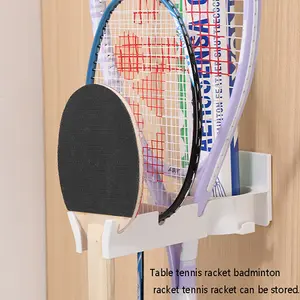 Wall Mounted Racket Holder Tennis Racket Holder Badminton Racket Holder Wall Hook Storage Holds Multifunctional Display Rack