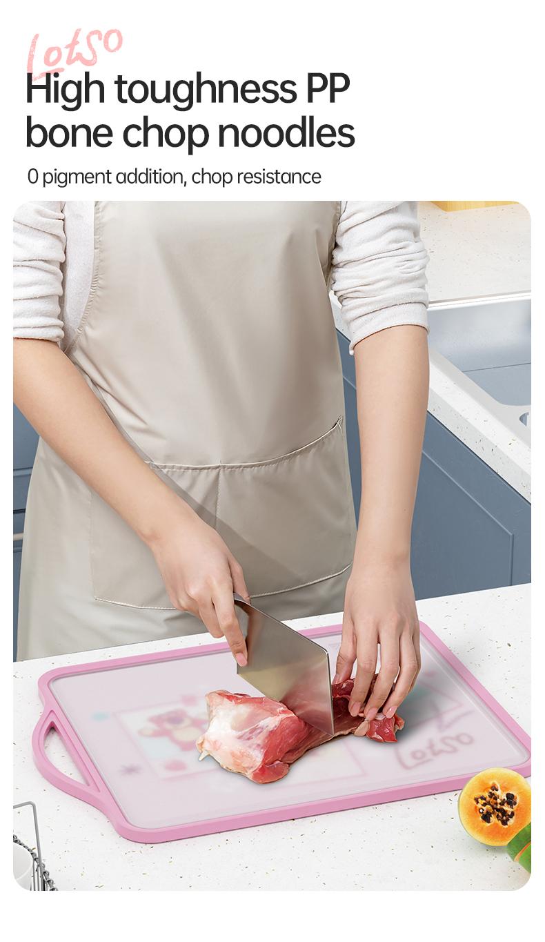 Product Introduction of Multifunctional thickened non-slip and mildew-proof double-sided cutting board for home dormitory fruit board fruit cutting knife board 4