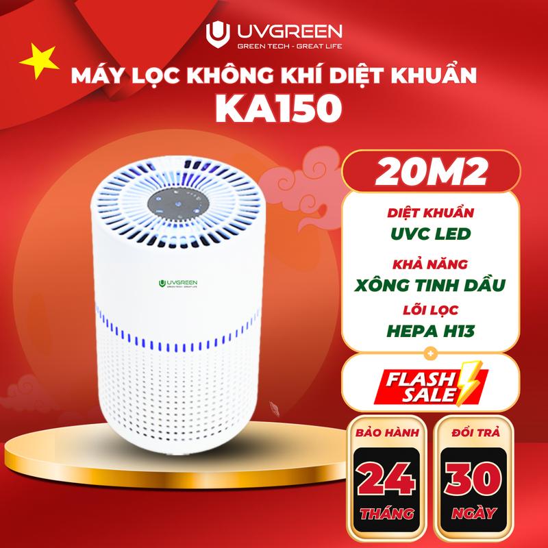 [UVG] Máy Lọc Không Khí Diệt Khuẩn UVGREEN KA150 15m2 - Công Nghệ UVC LED hiện đại, Khuyếch Tán Tinh Dầu, Làm Sạch không khí, Lõi  HEPA H13  Sạch Bụi Mịn, Bảo Hành 24 Tháng, Air Purifiers