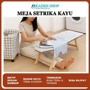 Meja Setrika Gosokan Kayu Lesehan Estetik Bisa Dilipat