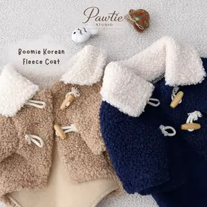 PAWTIE STUDIO - Boomie Fleece Coat | Jacket Anjing dan Kucing Lucu | Baju Anabul Kecil Keren Outdoor Premium Korean Style Poodle Maltese Bichon Maltipoo Pomeranian