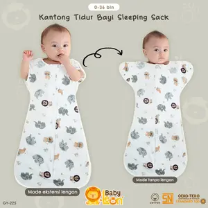 BABY LEON Bedong Bayi Instan Perlengkapan Selimut Bayi Newborn Perlengkapan Bayi Selimut Bayi Bedong Instan Tidur Katun GY-225