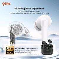 Gambar Olike T114 Lite TWS True Wireless Earbuds Headset Bluetooth 6.0 Bass Max IP4X Earphone Stereo iN-Ear - BLACK dari QUEEN id Official Kab. Tangerang 3 Tokopedia