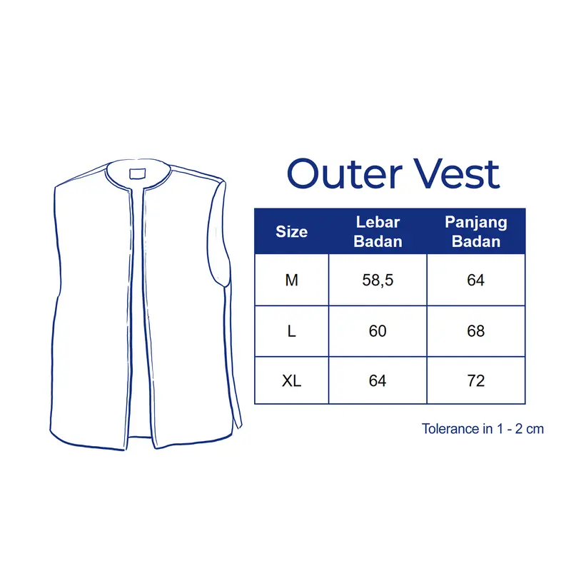 Yateer - Outer Vest Rompi Luaran Semiwool - White 5