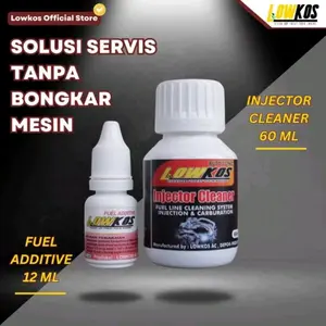 LOWKOS Paket Servis Motor Tanpa Bongkar Mesin - Injector Cleaner 60ml & Fuel Additive 12ml Solusi Pembersih Sistem Bahan Bakar Car Engine