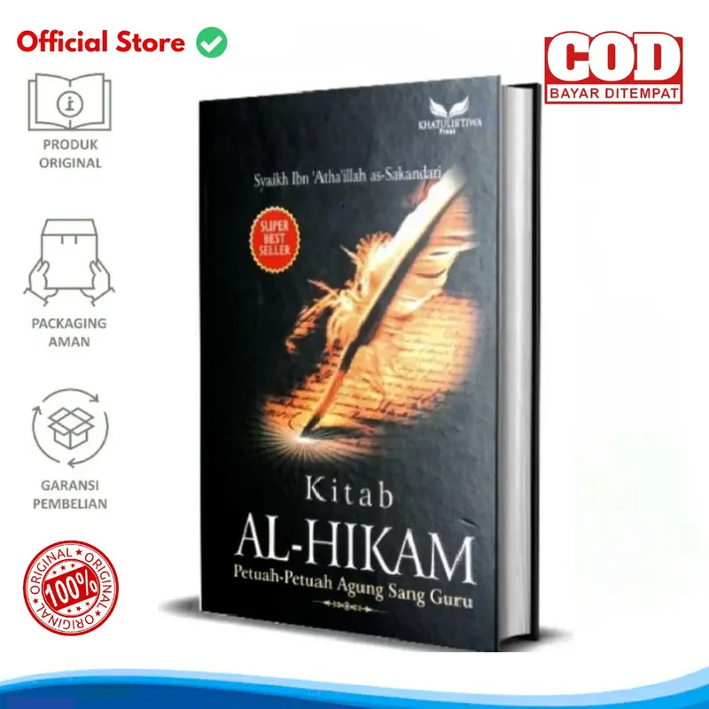 Original Buku Terjemah Kitab Al Hikam Nasehat Petuah-Petuah Bijak Sang Guru Besar Syaikh Ibn Athaillah As-Sakandari Quran lauhul 0