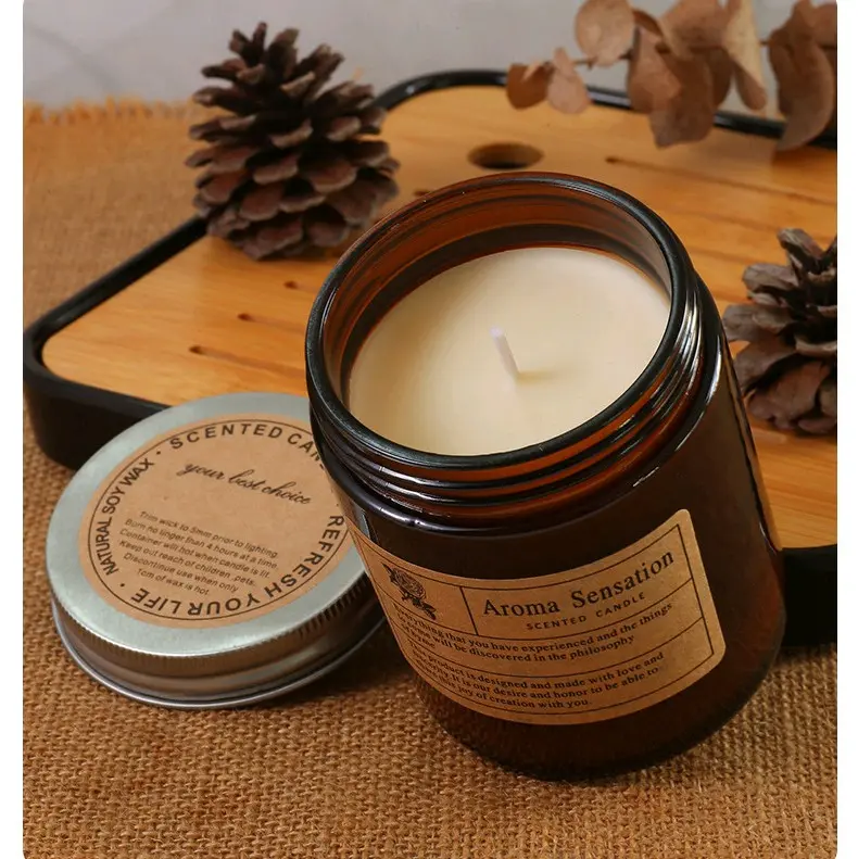 [ COD ] Pengharum Lilin Pewangi Ruangan Kamar Scented Candle Aromatherapy 200ml