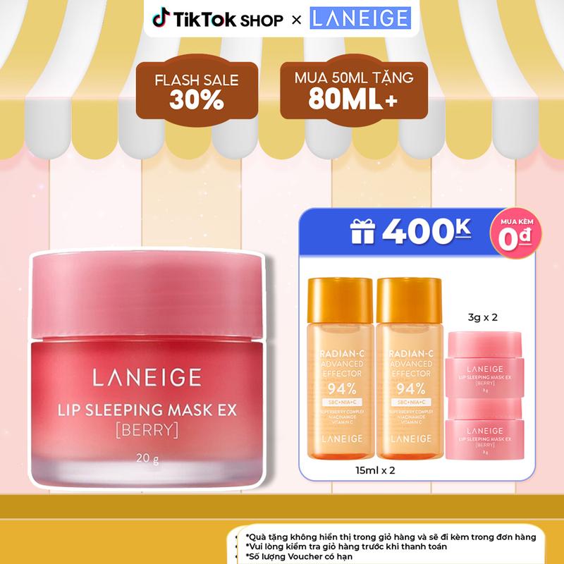Mặt nạ ngủ dưỡng môi hồng hào căng mượt LANEIGE Lip Sleeping Mask EX 20g Son Nữ Collagen Skincare Women