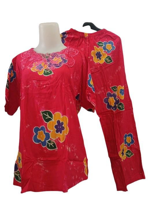 Product Introduction of SETELAN BORDIR DEWASA WANITA STANDAR Baju Celana Panjang Katun Motif Remaja 6