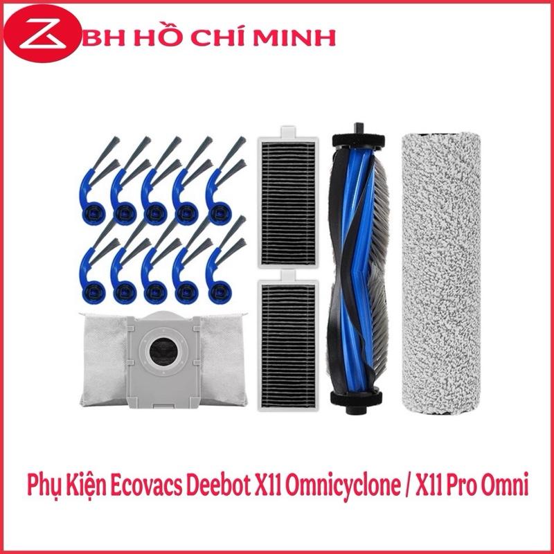 Bộ Phụ kiện X11 Pro OMNI . Gồm :Chổi chính Lăn lau Túi rác Chổi cạnh Lọc bụi…