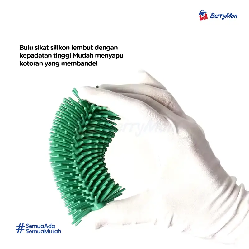 Sikat Pembersih Botol Susu Bayi Silikon 3 In 1 Karakter Lucu Serbaguna BPA Free Bottle Brush Peralatan Balita 7