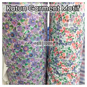 #new3 katun garment motif bunga - bahan katun jepang poplin - kain cotton adem kemeja pria dan wanita, nyaman untuk baju anak