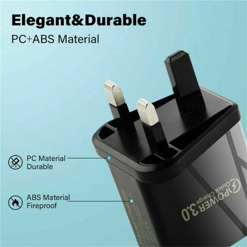 Product Introduction of COD Ready Stock Original LED lighting 4 Usb Ports Wall Charger Stable Fast Charging Adapter Travel Portable Charger for UK US EU Plug adapter,Compatible with multiple regions 13