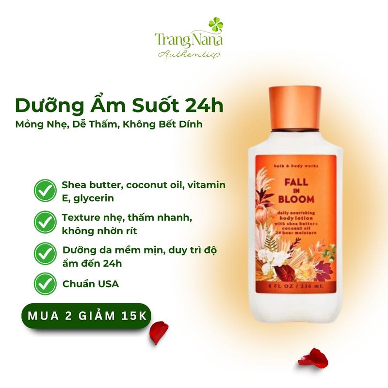 Sữa Dưỡng Thể FALL IN BLOOM Body Lotion Dưỡng Ẩm Mềm Mịn Làm Đẹp Da Hương Nước Hoa Nữ 236ml Women