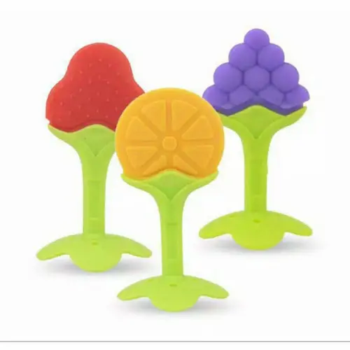 Teether bahan silikon gigitan bentuk buah Baby fruit teether GS-01 1