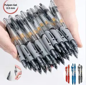 (BISA COD) 12-50 Pulpen Gel Retractable Pulpen Gel 0.5 MM GP-265 Q Gel Pena Gel Tinta Hitam- Stationery Alat Tulis