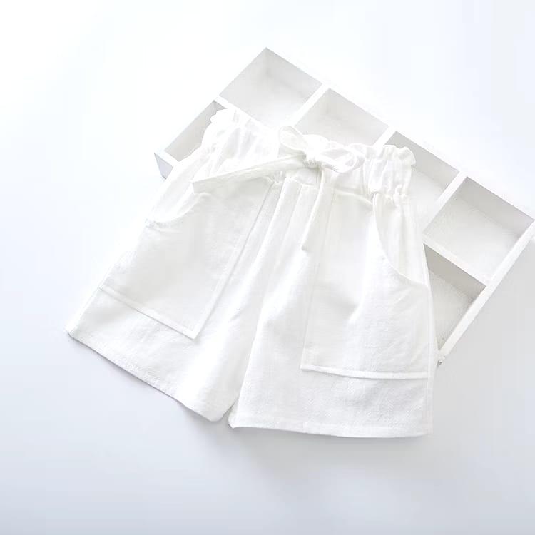 Celana Pendek Anak Cewek Usia 1 2 3 4 5 6 7 8 9 10 11 12 Tahun bahan drill katun variasi Pita Fashion 5