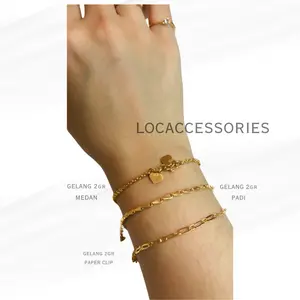 LOCA - GELANG DEWASA / GELANG EMAS DEWASA / GELANG EMAS MUDA 2 GRAM / GELANG EMAS 2 GRAM