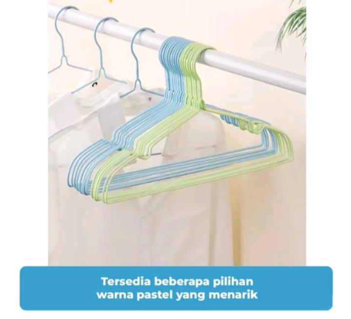 Product Introduction of (ISI 1 pcs) Gantungan Baju Tebal Anti Karat Murah Gratis ongkir Hanger Kawat Pakaian 6