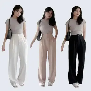 Diobee - Jennie Pants Knitt Premium Celana Panjang Kantor High Kancing Loose Standar Wanita Remaja Variasi Kulot Lembut Basic Formal Karet Tebal Diobee - Jennie Pants Knitt Premium Celana Panjang Kantor High Kancing Loose Standar Wanita Remaja Variasi Kulot Lembut Basic Formal Karet Tebal