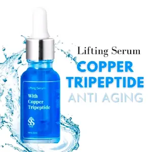 SSSKIN Lifting Serum With Cooper Tripeptide 20ml / Serum Biru Avatar Ssskin By Shella Saukia Untuk Perawatan Anti Aging Mengencangkat Kulit Dan Mengecilkan Pori-pori Menyamarkan Kerutan Halus Di Wajah