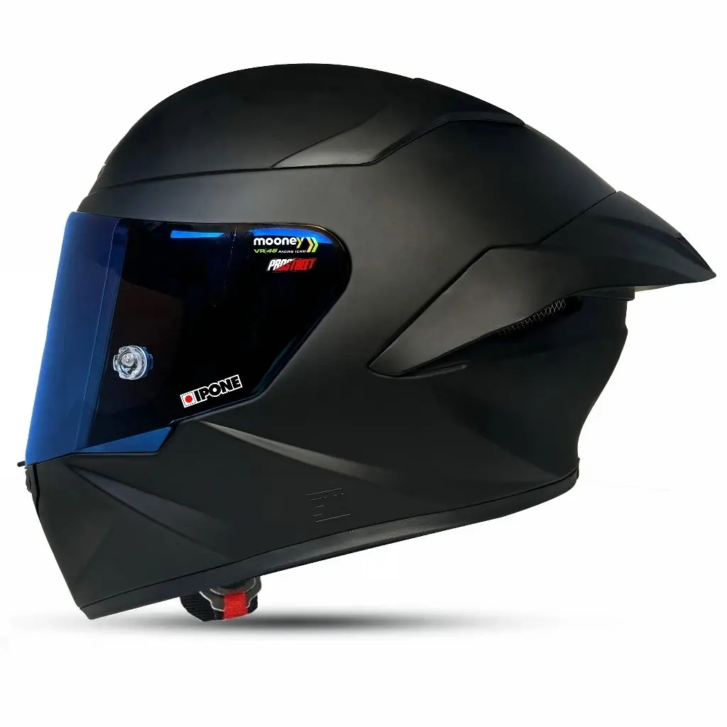 Helm Full Face Mla Crypton Terbaru Paket  Ganteng Solid Visor Red Blue iridium/Helm Full Face Original Mla Crypton SNI