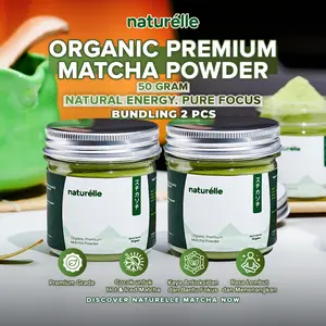 [TWIN PACK] Naturelle Organic Premium Matcha Latte 2pcs 50 Gram – Bubuk Minuman Matcha dengan Creamer