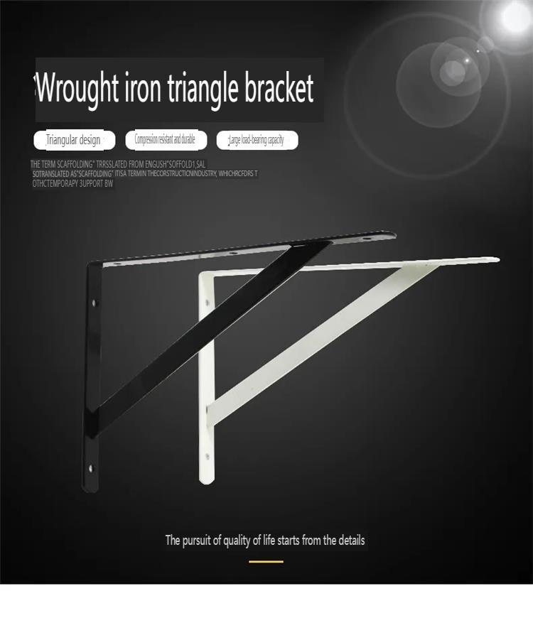 Product Introduction of Heavy-duty shelf bracket, floating metal shelf bracket, metal wall-mounted L-shaped shelf support angle bracket, used for heavy-duty floating shelf shelf bracket 2