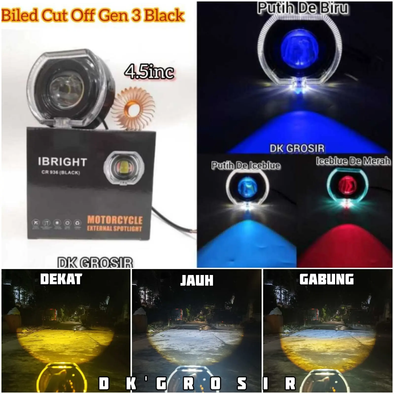 Projie Biled Cut Off Gen3 4,5 INC Body Black CR 936 Body Lebih Tipis - IBRIGHT