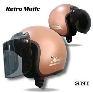 Helm Retro Matic Pria Wanita Dewasa Motorcycle