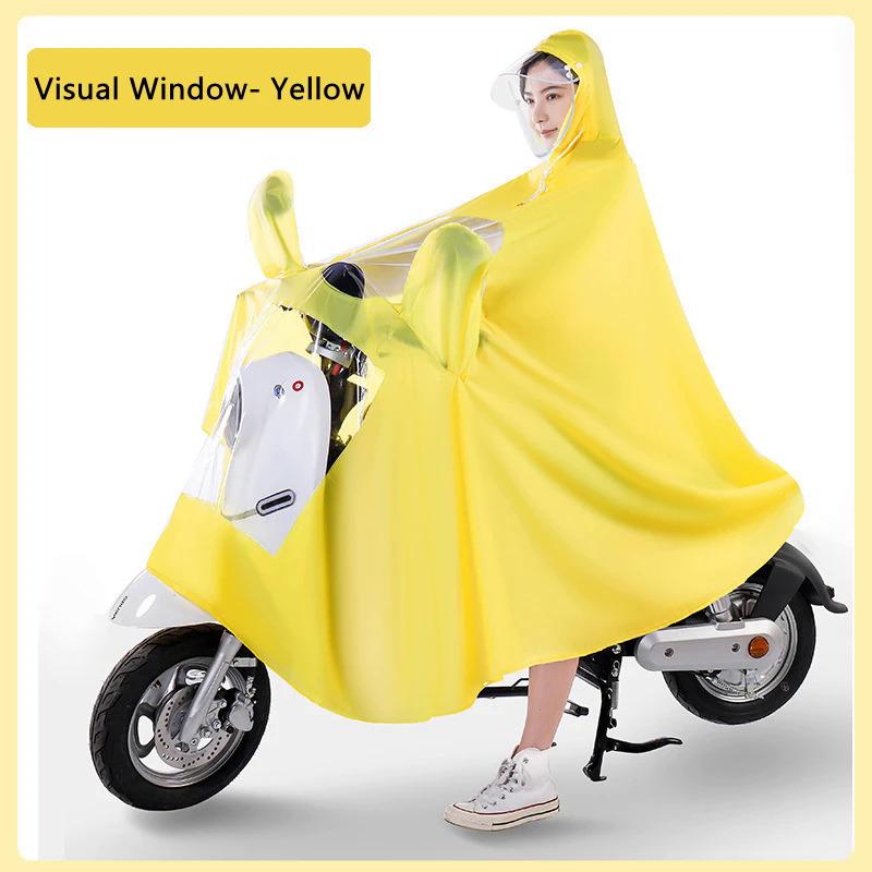 Product Introduction of Macaron Color Motorcycle Raincoat Extended PVC Electrombile Rainwear Double Brim Thickened Oxford Fabric Motorcycle Rain Poncho 15