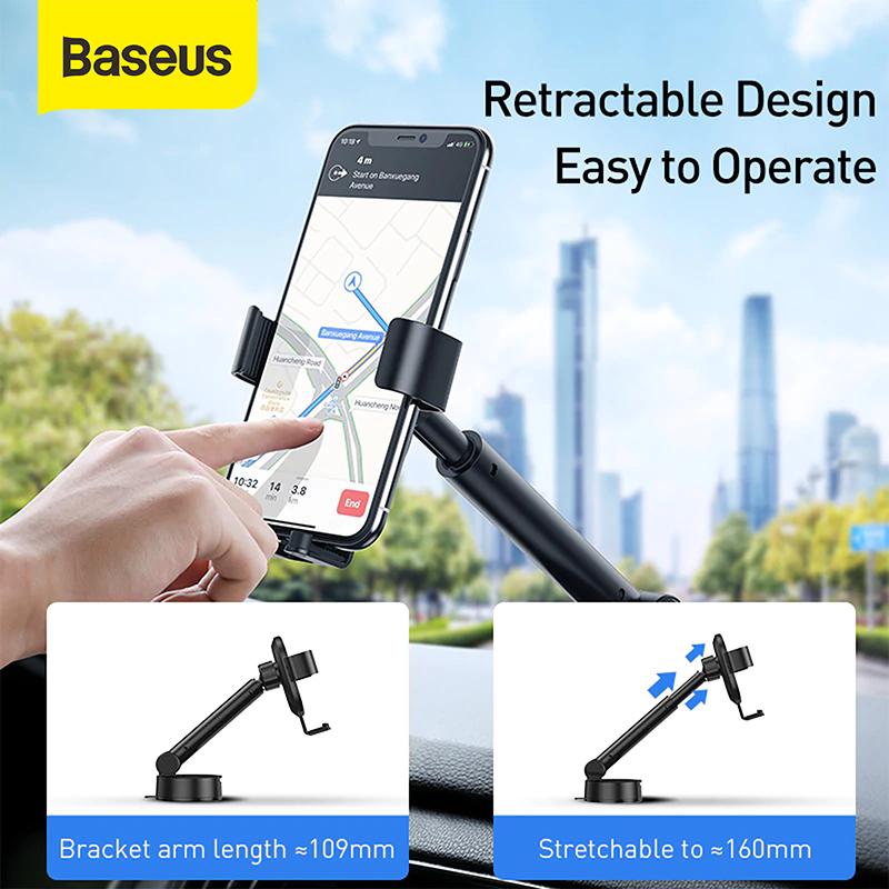 Baseus Simplism Gravity Car Mount Holder Mobile Phone with Suction Base Stand Holder HP 2