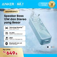 Gambar Anker Soundcore 2 Portable Bluetooth Speaker with Stereo Sound Bluetooth 5 Bassup IPX7 Waterproof 24-Hour Playtime Wireless Speaker for Home Outdoors Travel - A3105 - Balck dari Anker Indonesia Kota Administrasi Jakarta Utara 1 Tokopedia