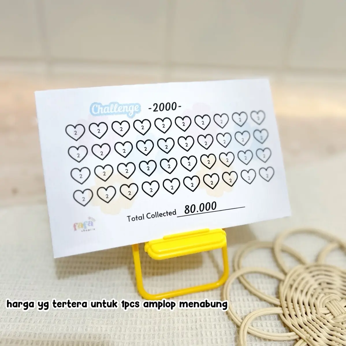 (1pcs) Amplop Tantangan Menabung Target Premium