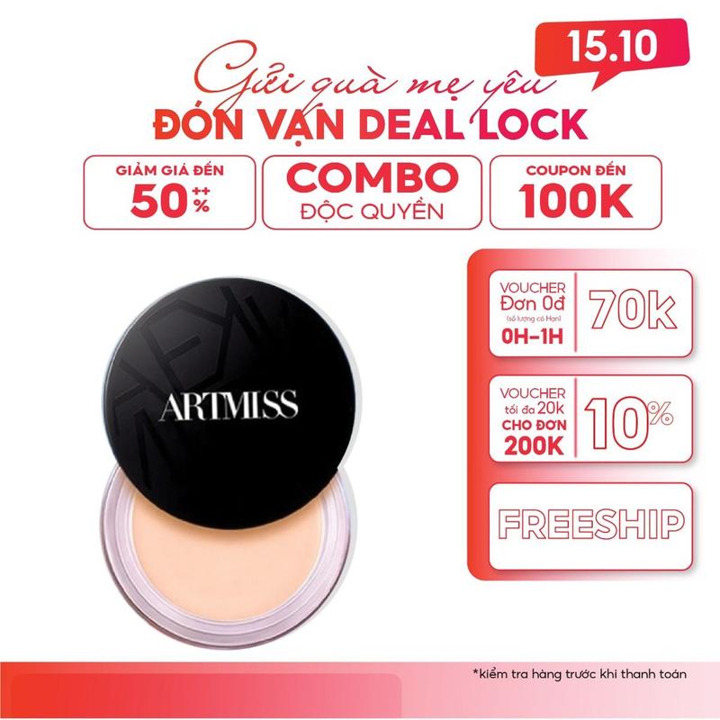 Kem nền dạng bánh nén chất lì Artmiss che phủ khuyết điểm, kiềm dầu cho da mặt 18g Cosmetic Mỹ Phẩm