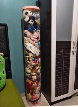 Product Review of [COD] Tidy Tribe Hadiah Doll Storage Bucket Gaya Ritsleting Transparan Tabung Storage Boneka Dengan Penutup 90/120/150CM Penyelenggara Berkapasitas Besar Dudukan Doneka from i**a 0