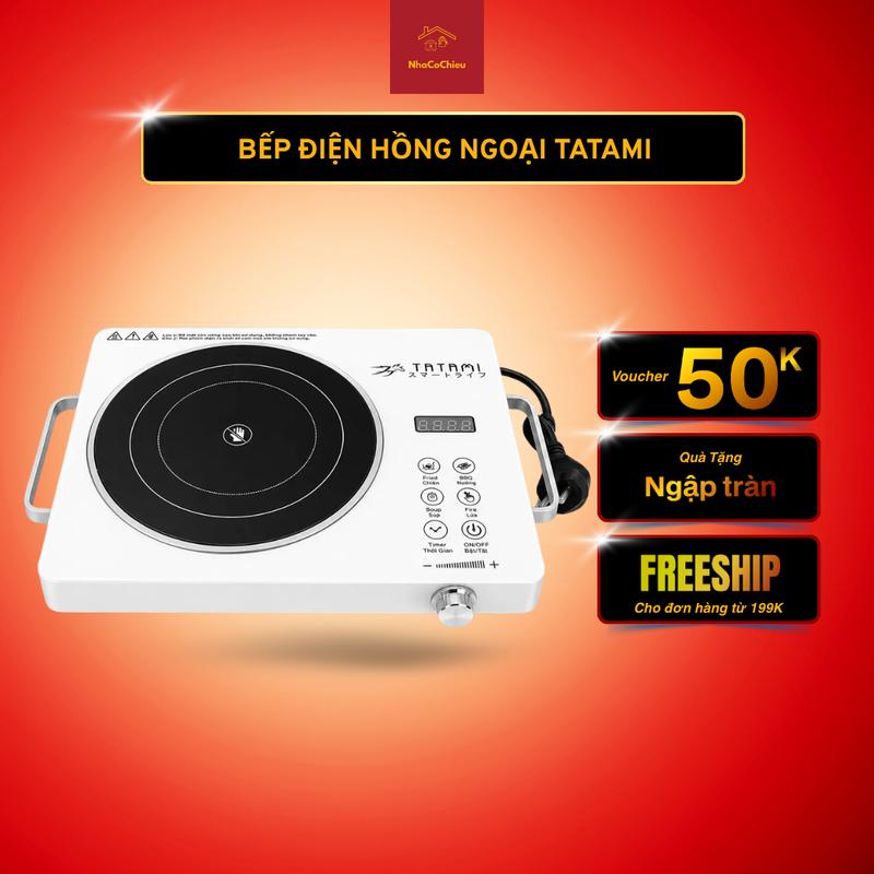 BẾP HỒNG NGOẠI CAO CẤP ТАТАМІ (PREMIUM) CẢM ỨNG ĐA CHỨNG NĂNG CÔNG SUẤT 3500W MẶT KÍNH CƯỜNG LỰC