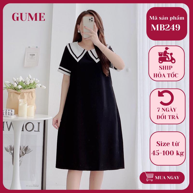 Váy Bầu Thiết Kế Bigsize Gume Đầm Bầu Công Sở Dáng Suông Cổ Tam Giác Vải Tuyết Mưa Cao Cấp Mặc Đi Làm Đi Chơi MB249