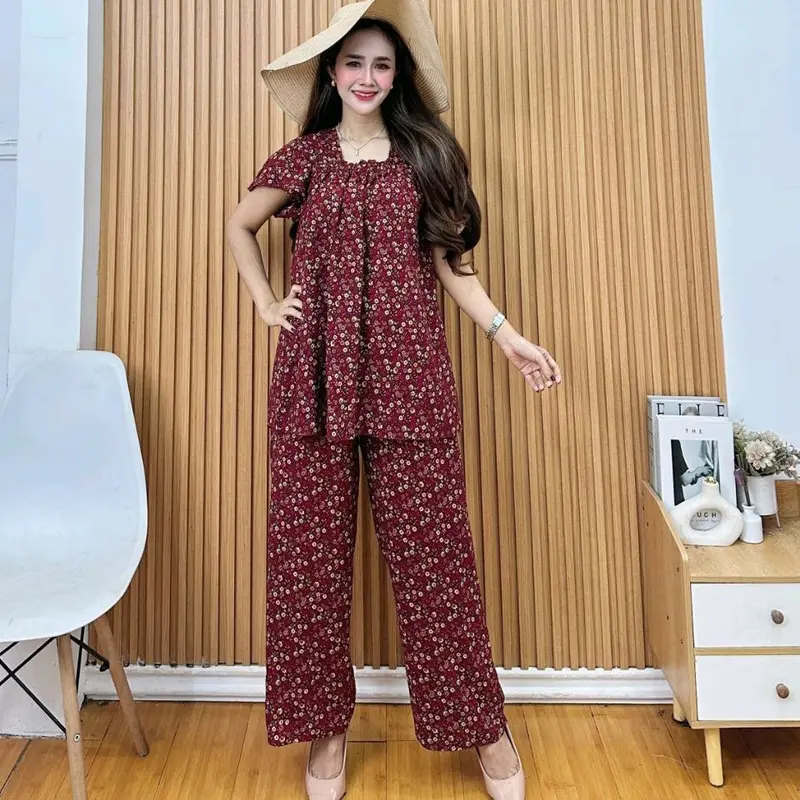 Oneset Fuji Setelan Pendek Setelan Rayon Motif Terbaru 2