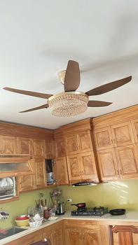 Product Review of [602 HÀNG LOẠI 1]quạt trần 6 cánh ABS động cơ lõi đồng hàng có dây cáp an toàn chao đèn pha lê có điều khiển 6 số 3 chế độ ánh sáng đèn.Sử dụng làm mát và trang trí cho mọi không gian nhà from D**g 8** 1
