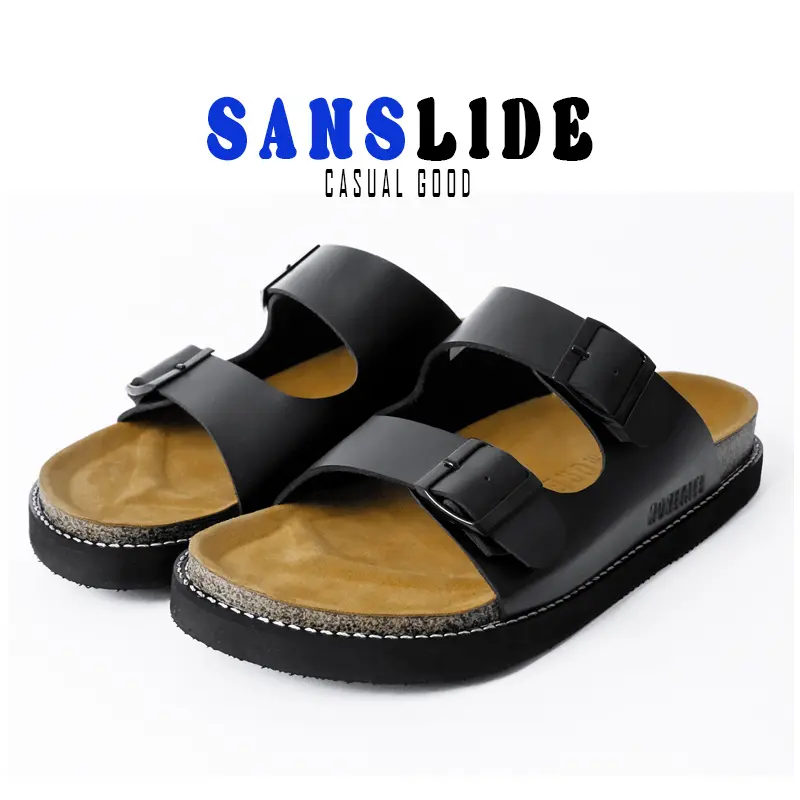 SANSLIDE SANDAL -   DOOM SERIES WARNA HITAM KOMBINASI COKLAT  Pria