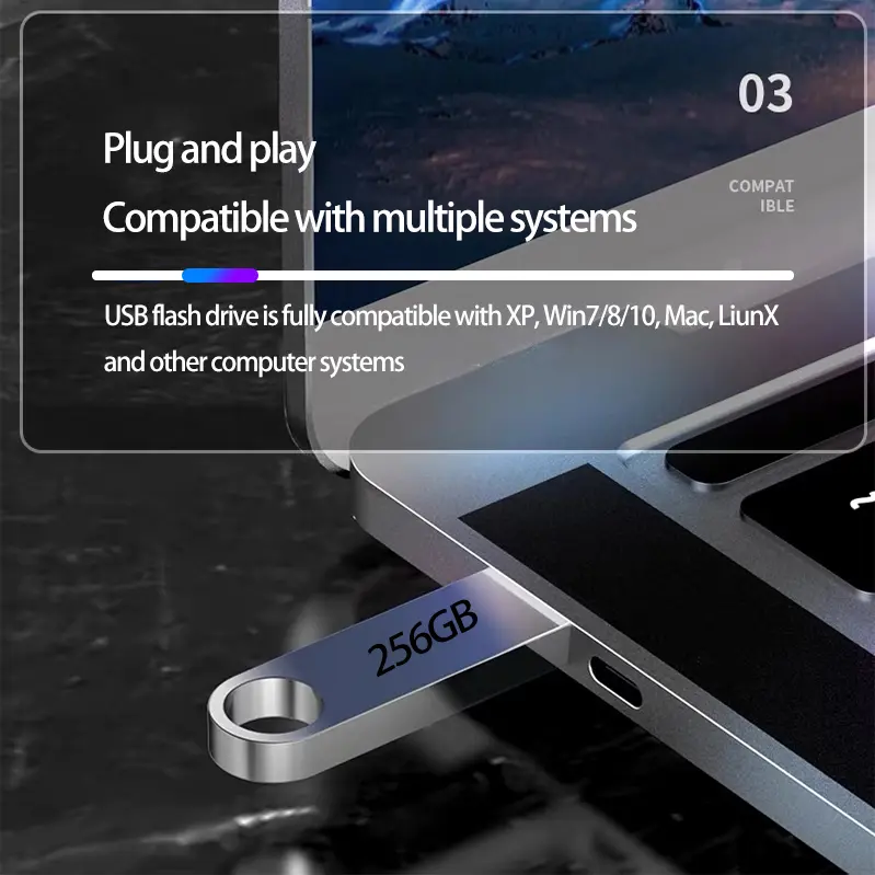 Ổ đĩa USB mini, Dung lượng tốc độ cao và lớn (1TB), với khắc trên ô tô, Thích hợp cho điện thoại di động và máy tính, 128GB, 256GB, Sử dụng văn phòng, Thông Dụng 4