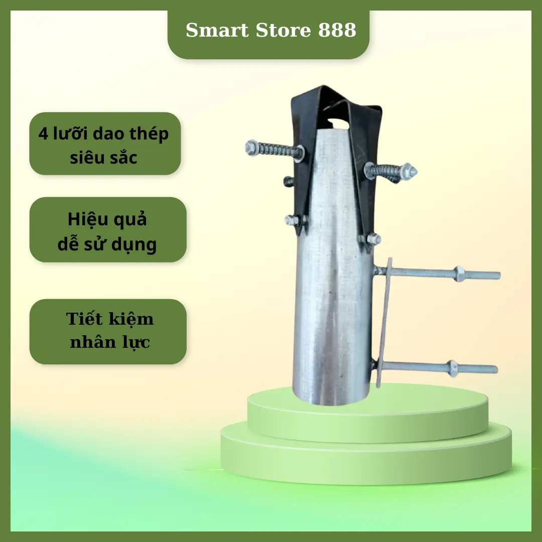 Ống Cạo Vỏ Mía Siêu Tốc 4 Lưỡi Dao Bằng Thép