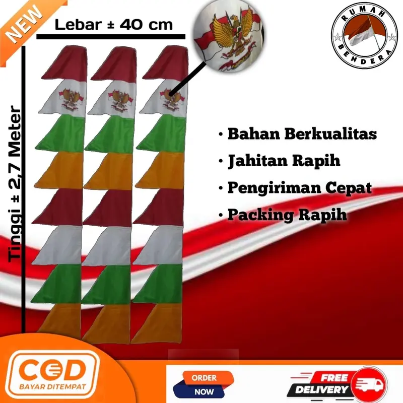 (20PcS) BENDERA UMBUL UMBUL TERMURAH 1kodi 2