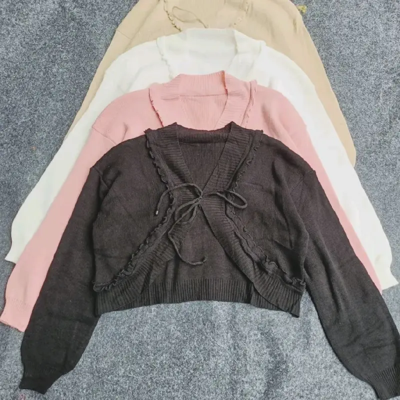 Pevita Bolero Crop Cardigan Outer Knit Tali Pita Coquette Lengan Panjang Wanita Kardigan 7