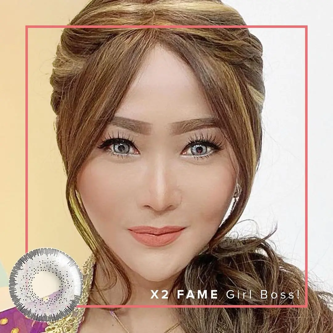 X2 Fame Inul Daratista 14.50mm CLEOPATRA (BROWN) GIRL BOSS! (LIGHT) GODDESS (GREY) PRIMA DONNA (BLACK) NORMAL & MINUS (-0.50 s/d -6.00) / Lensa Kontak / Softlense / MC